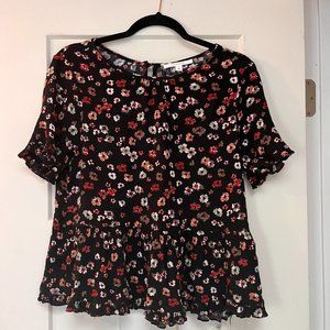 NWOT floral drop waist blouse